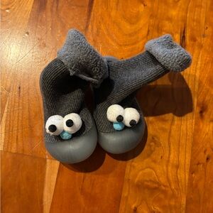 Rubber sole fleece lined socks